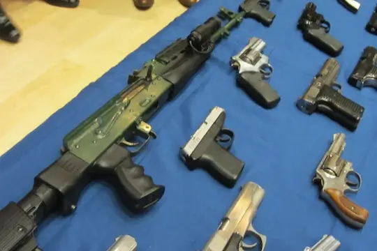 Some of the guns seized in the operation